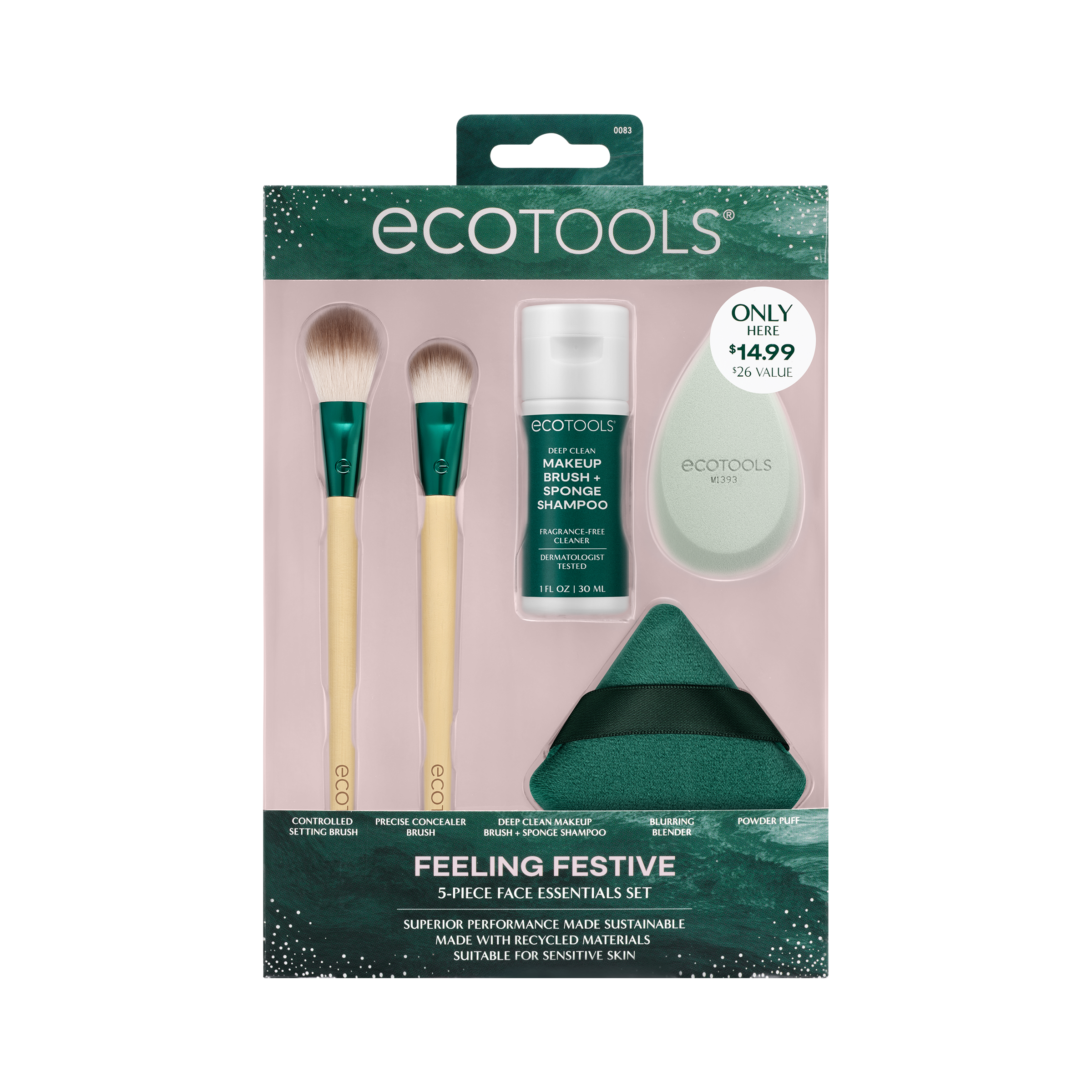 EcoTools Feeling Festive Face Essentials Kit, 5 Piece Limited