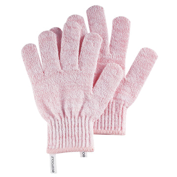 Exfoliating Bath & Shower Gloves, Pink