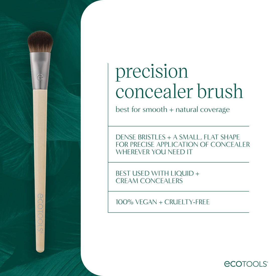 Flat Concealer Brush, Vegan Buffer Brush