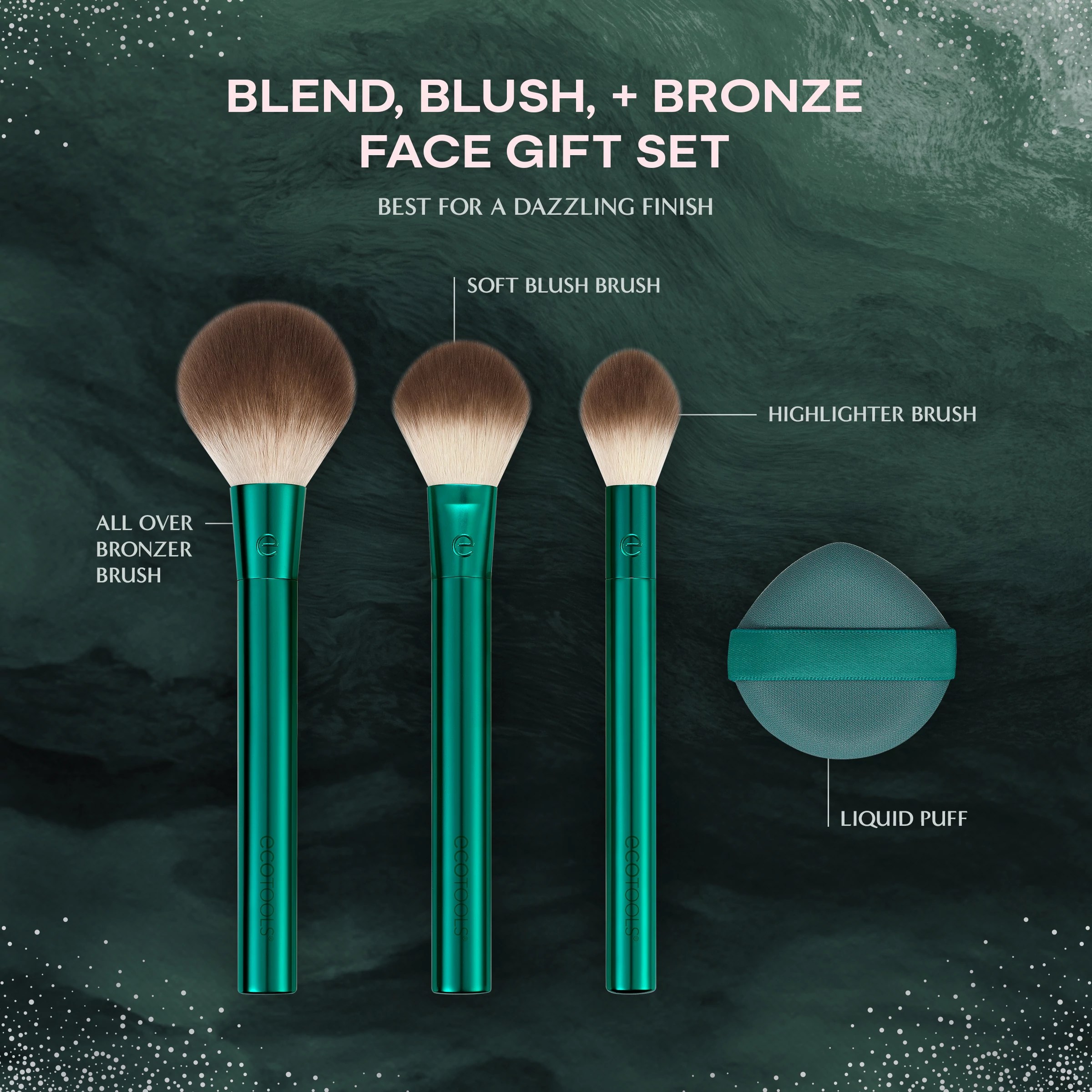 EcoTools Blend, Blush, + Bronze Face Kit, 4 Piece Limited Edition