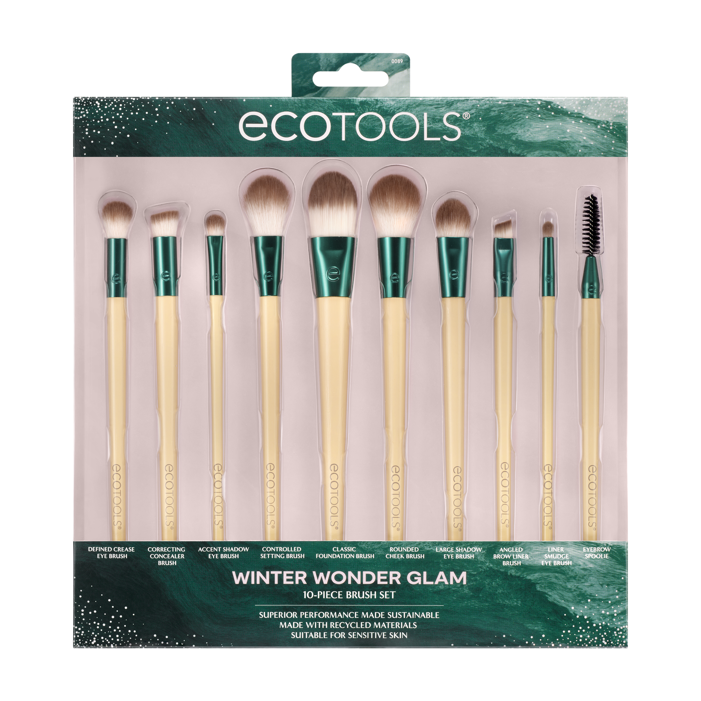 EcoTools Winter Wonder Glam Brush Kit, 10 Piece Limited Edition