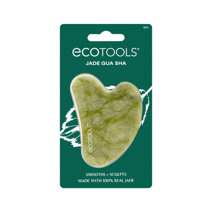Ecotools Jade Gua Sha retail package with heart-shaped green stone
