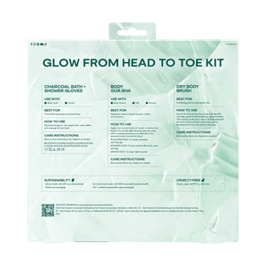 Ecotools kit back panel with care instructions and usage information