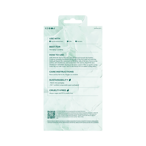 ECOTOOLS jade roller set package back with care instructions and usage text