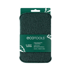 XL Body Buffer scrub mitt packaging, ecotools exfoliation and smoothing