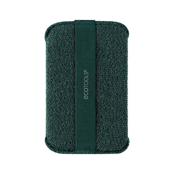 XL Body Buffer scrub sponge with looped strap, dark green
