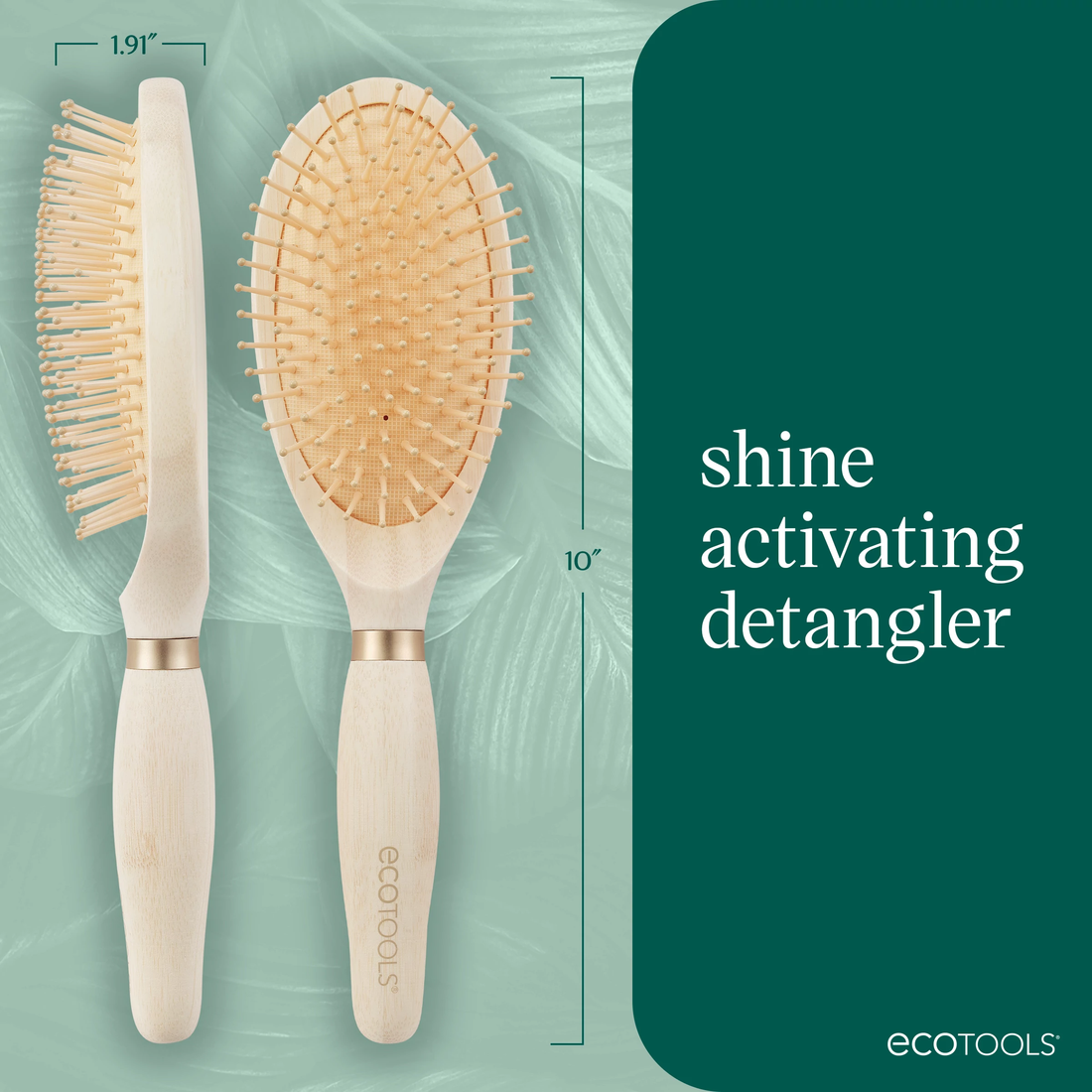Detangle Tools EcoTools Shine Activating Detangler Hairbrush, Brush For Wet Or Dry ...