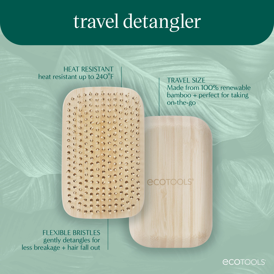 Detangle Tools EcoTools Travel Detangler Hairbrush, Gently Detangle & Smooth Hair ...