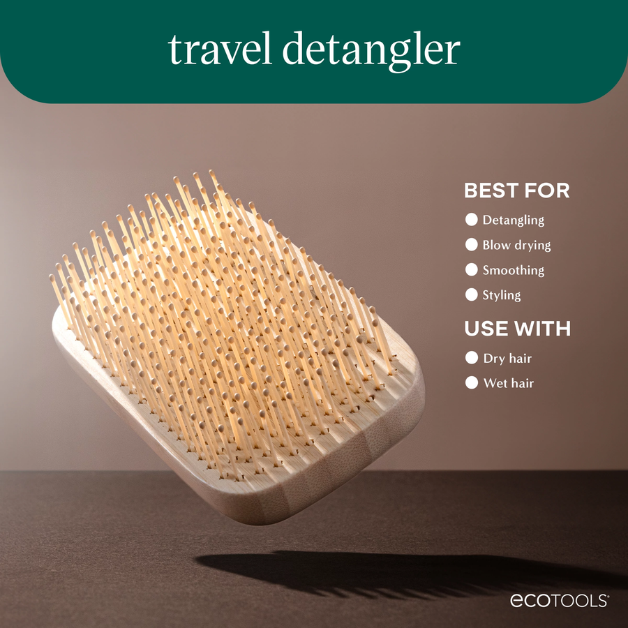 Detangle Tools EcoTools Travel Detangler Hairbrush, Gently Detangle & Smooth Hair ...