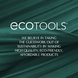 Green EcoTools branding card with white text