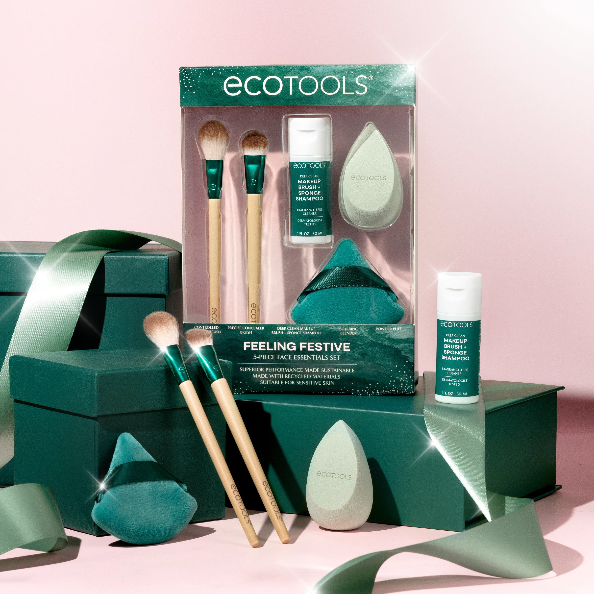 EcoTools Feeling Festive Face Essentials Kit, 5 Piece Limited
