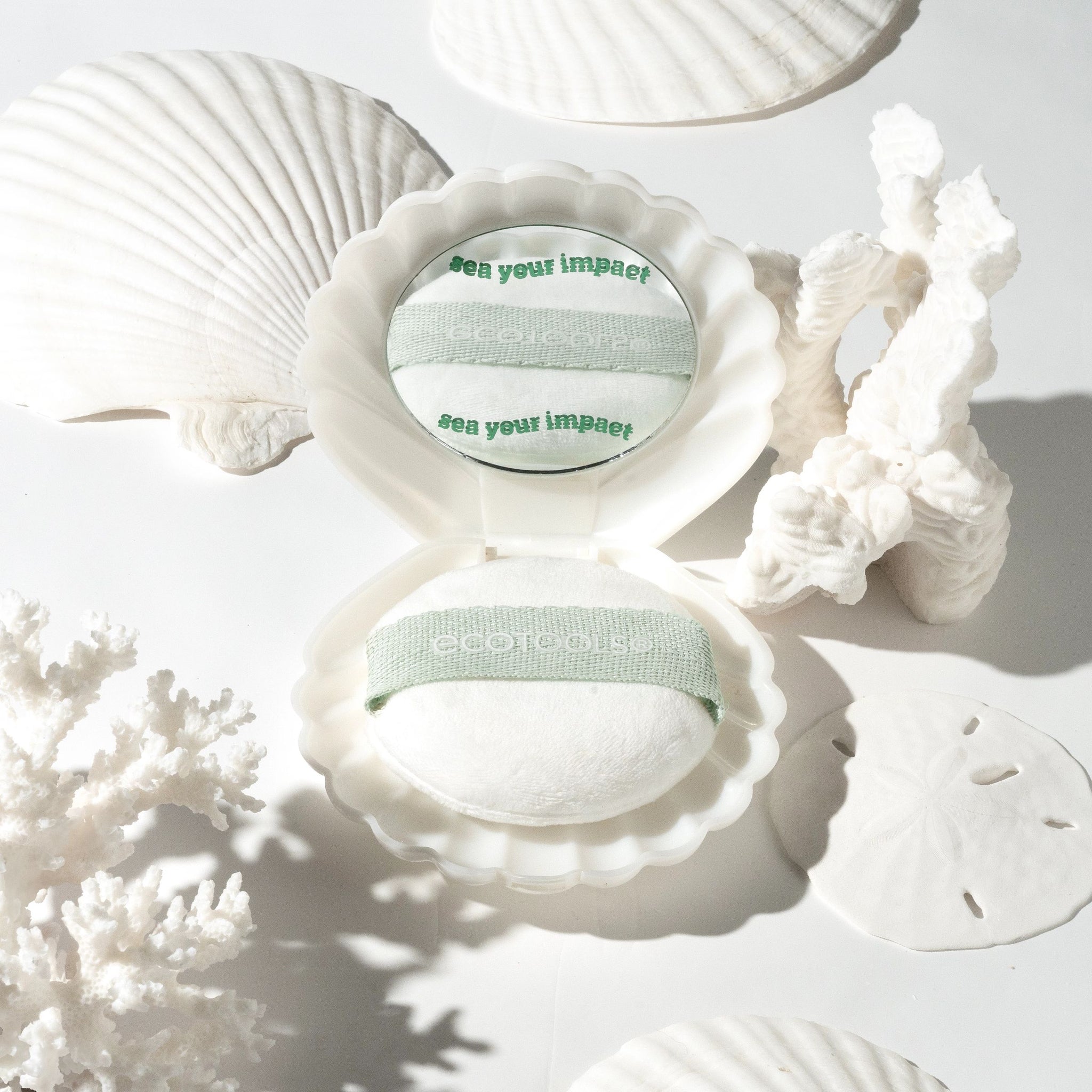 Ecotools Powder Puff EcoTools Sea Gems Pearl Powder Puff + Case, 2 Piece Set – EcoTools Beauty