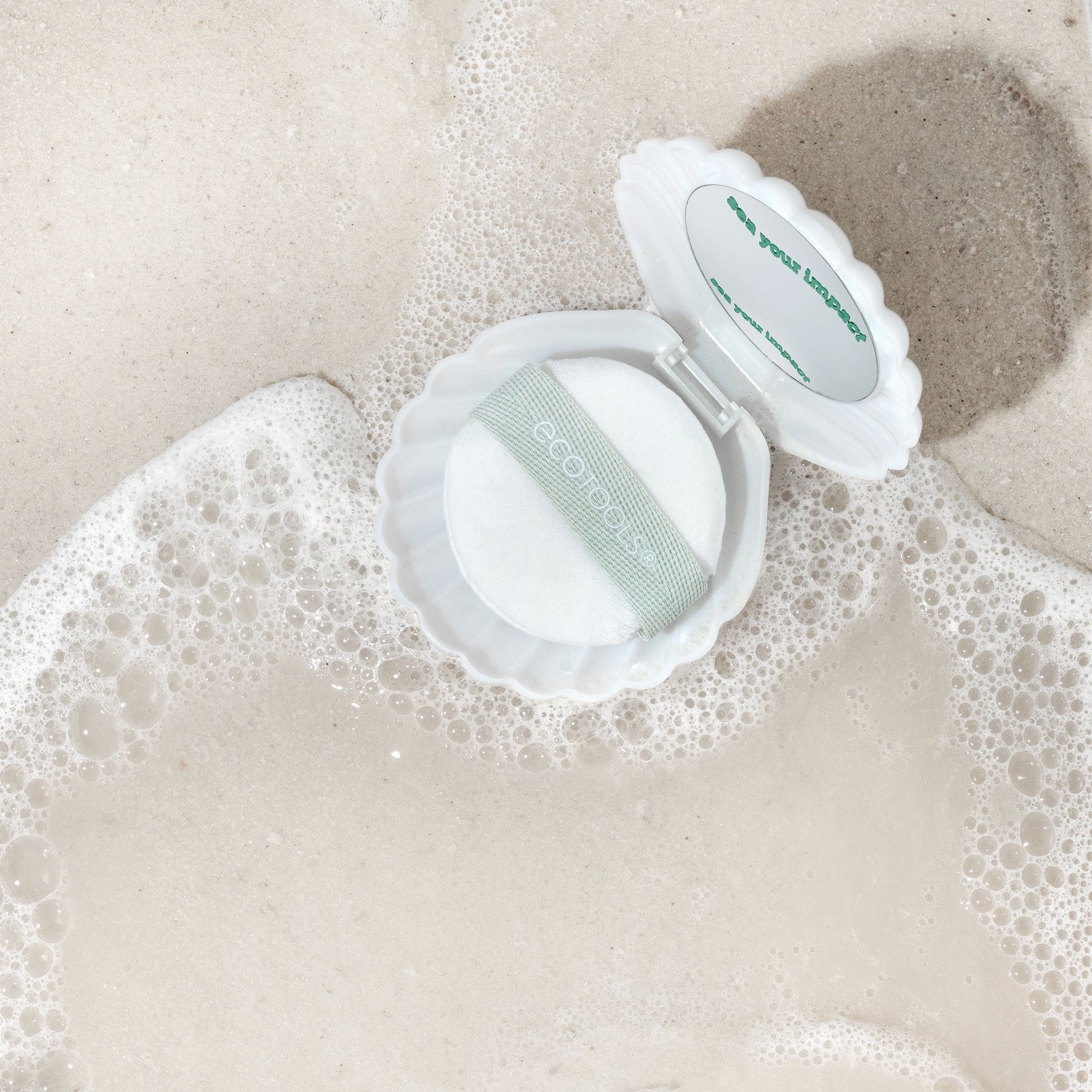 EcoTools Sea Gems Pearl Powder Puff + Case, 2 Piece Set – EcoTools Beauty