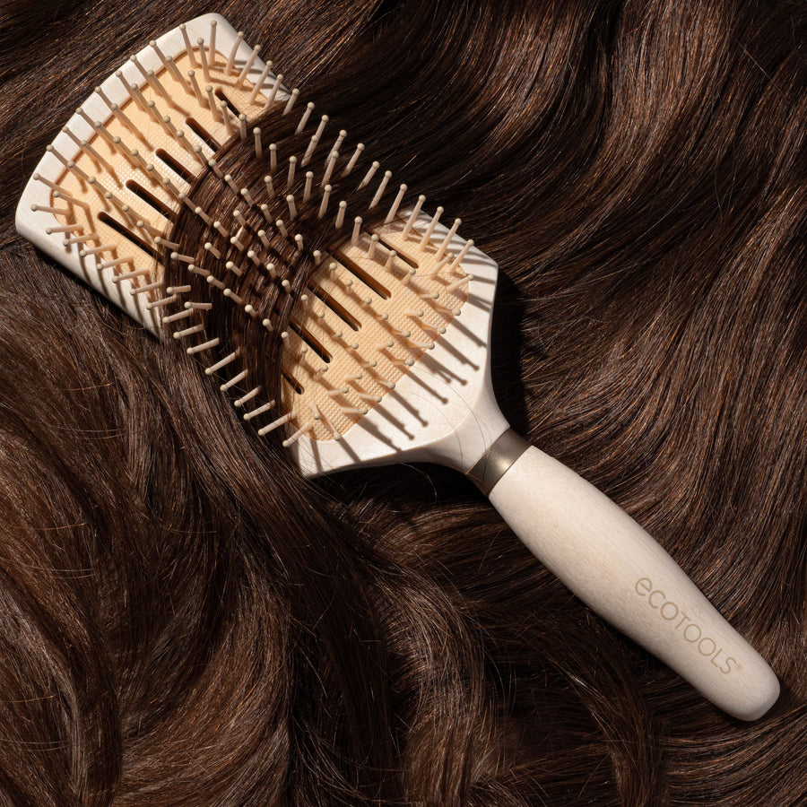Detangle Tools EcoTools Smoothing Detangler Hairbrush, Brush For Wet Or Dry Hair, Pain ...
