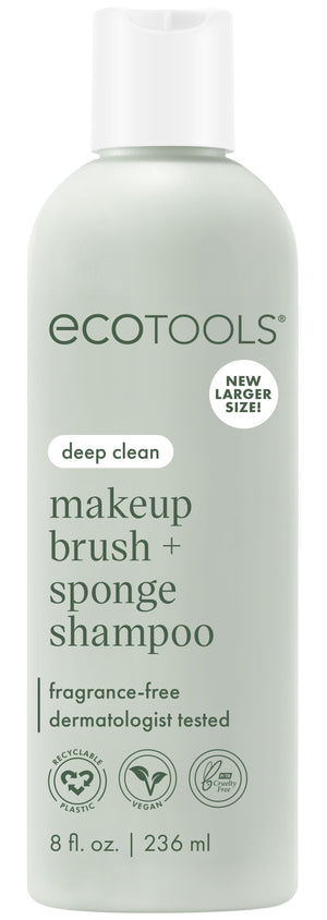 ECOTools makeup brush and sponge shampoo bottle, fragrance-free, 8 fl oz (236 ml)