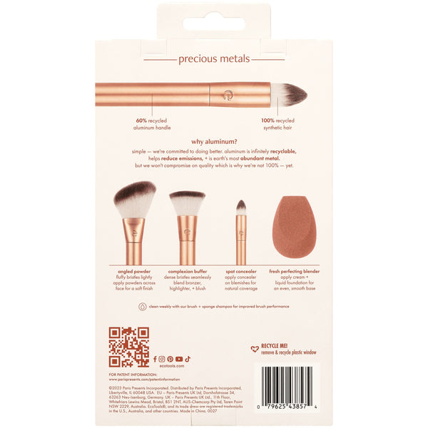 Precious Metals Face Blend + Sculpt Makeup Brush Set