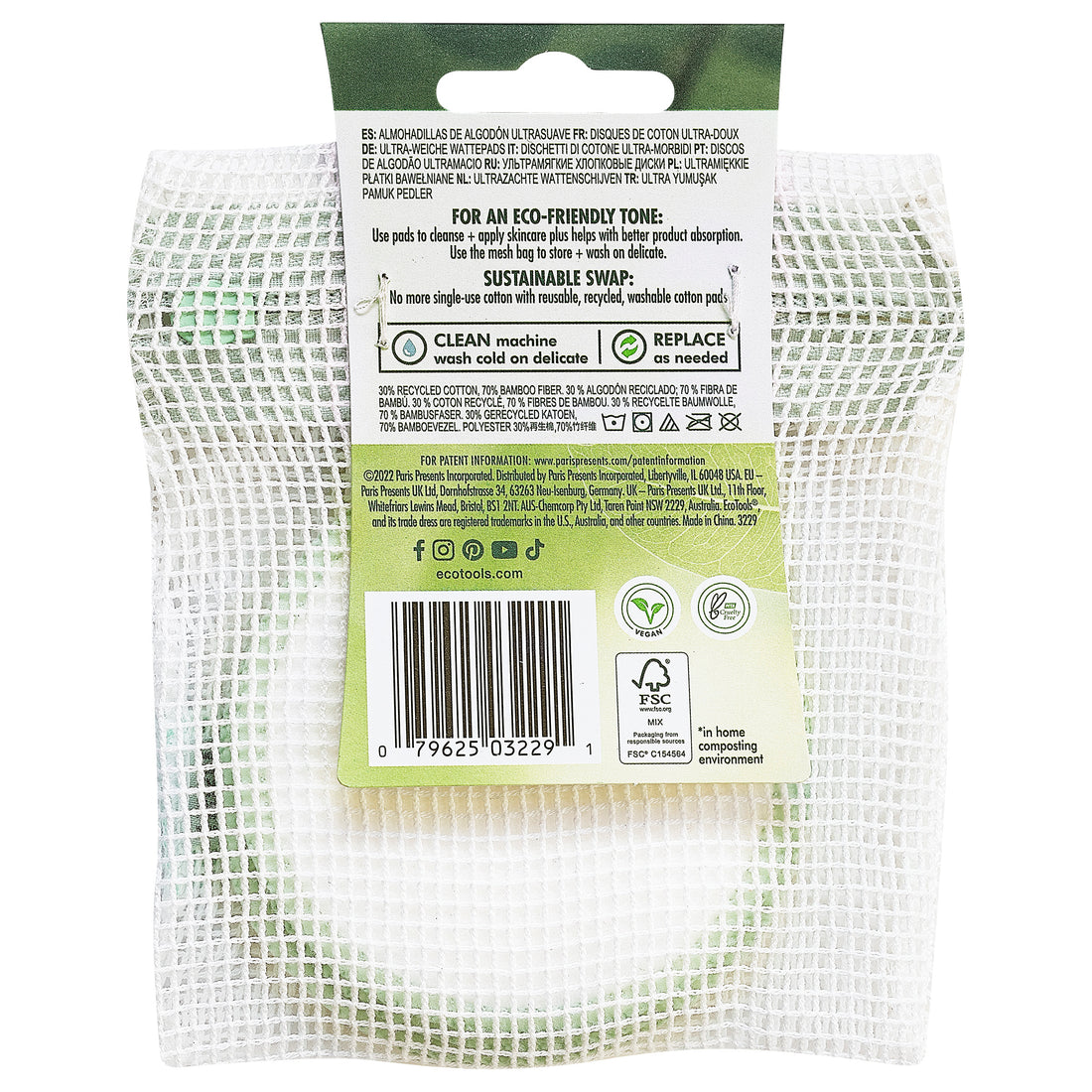 EcoTools Reusable Cotton Pads, Ultra Soft, Durable, Cleanses or