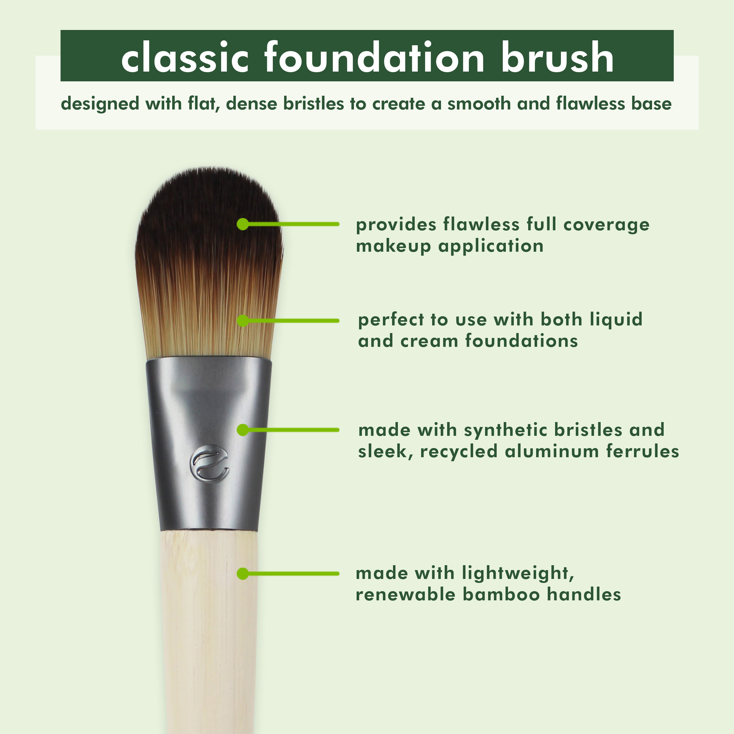 Classic Foundation Makeup Brush EcoTools Beauty