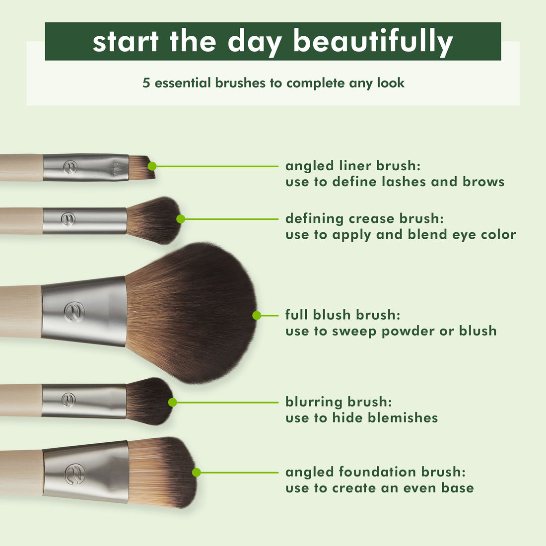 Lignende at se Stilk Start The Day Beautiful Makeup Brush Kit – EcoTools Beauty