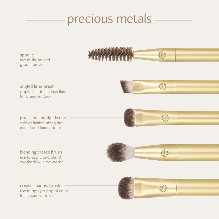 Precious Metals Brightening Eye Makeup Brush Set