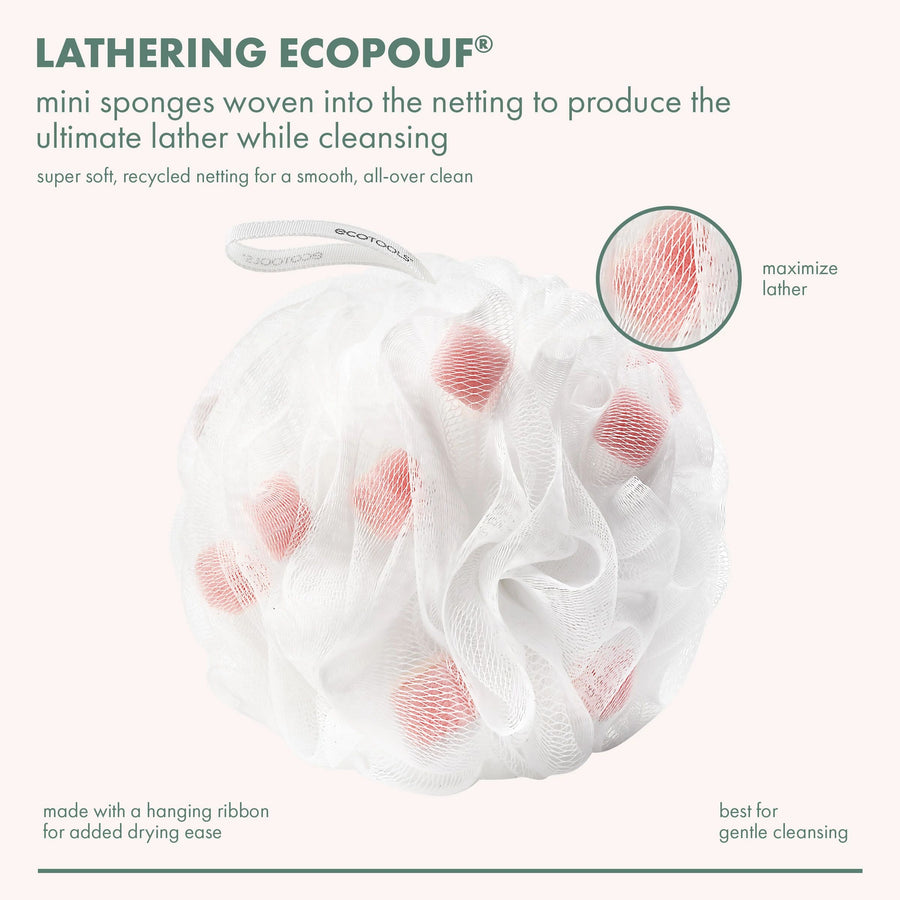 Lathering EcoPouf Bath Sponge