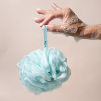 Delicate Recycled EcoPouf - Glacial Blue