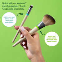 Interchangeables Green and Blue Makeup Brush Handles