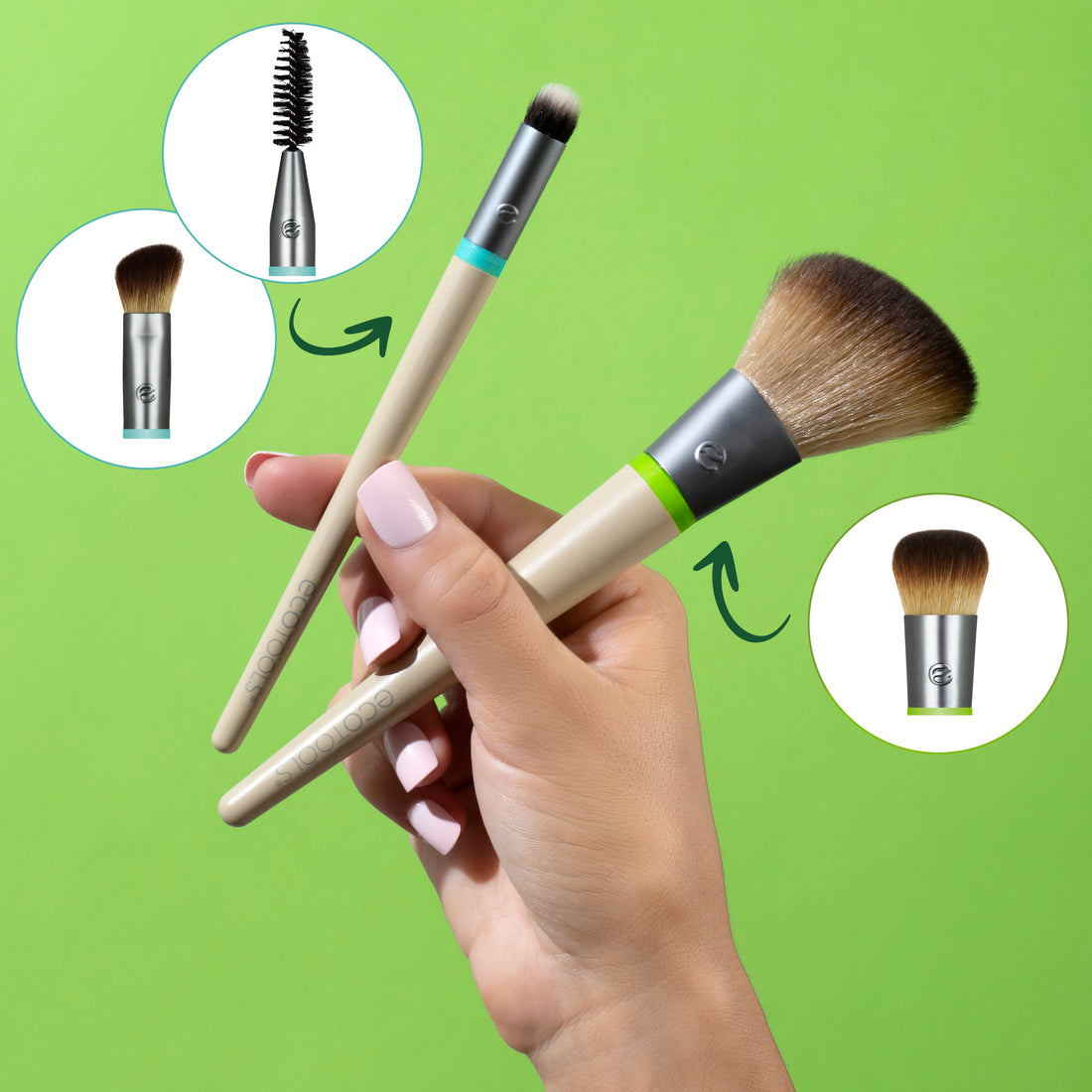 Interchangeables Daily Essentials Total Face Makeup Brush Kit – EcoTools  Beauty