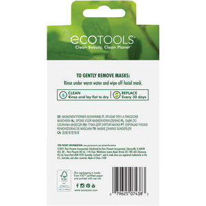 ECOTOOLS mask remover sponges package back with usage text