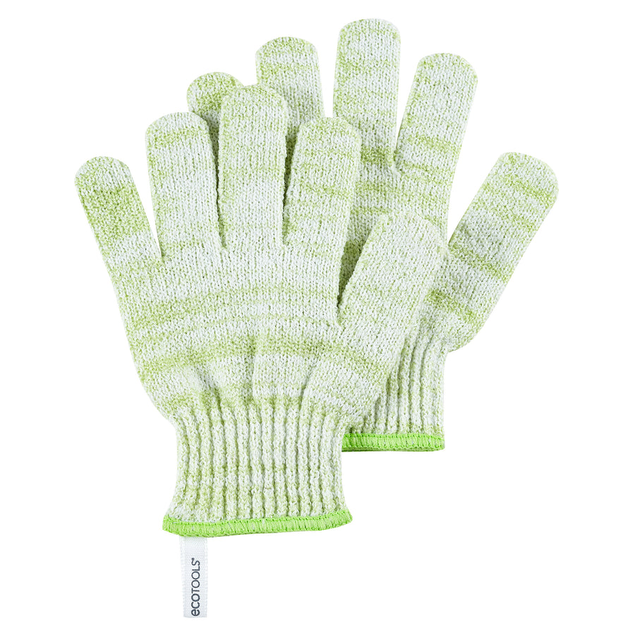 Exfoliating Bath & Shower Gloves, Green